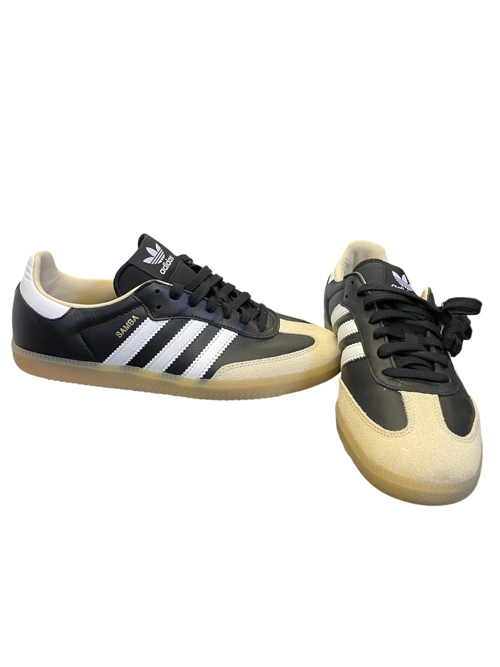 Adidas Samba Shoes Black Cream Men's Size 9.0